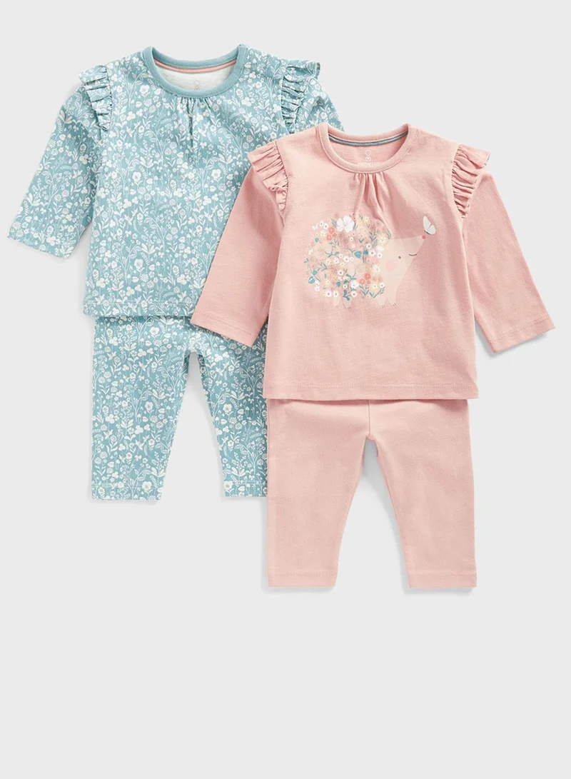 mothercare Infant 2 Pack Aop Top & Leggings Set