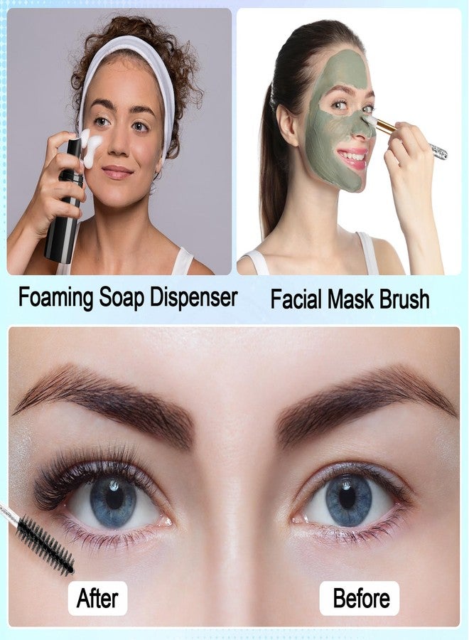 Zhehao 80 Pcs Lash Shampoo Bottle Brushes Kit 20 Foam Pump Dispensers 20 Lash Shampoo Brushes 20 Eyelash Aftercare Bag 20 Cleaning Pipes, Eyelash Extension Supplies(Black) - Image 5