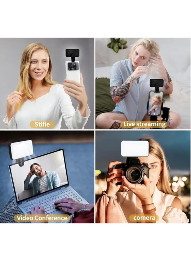 رينج لايت ، ضوء سيلفي LED للهاتف مع 3 أوضاع إضاءة، ضوء حلقي محمول للصور الشخصية، والمكياج، وتيك توك، والبث المباشر، ومؤتمر زووم، قابل لإعادة الشحن للهاتف، والآيباد، والكاميرا، والكمبيوتر المحمول - Image 3