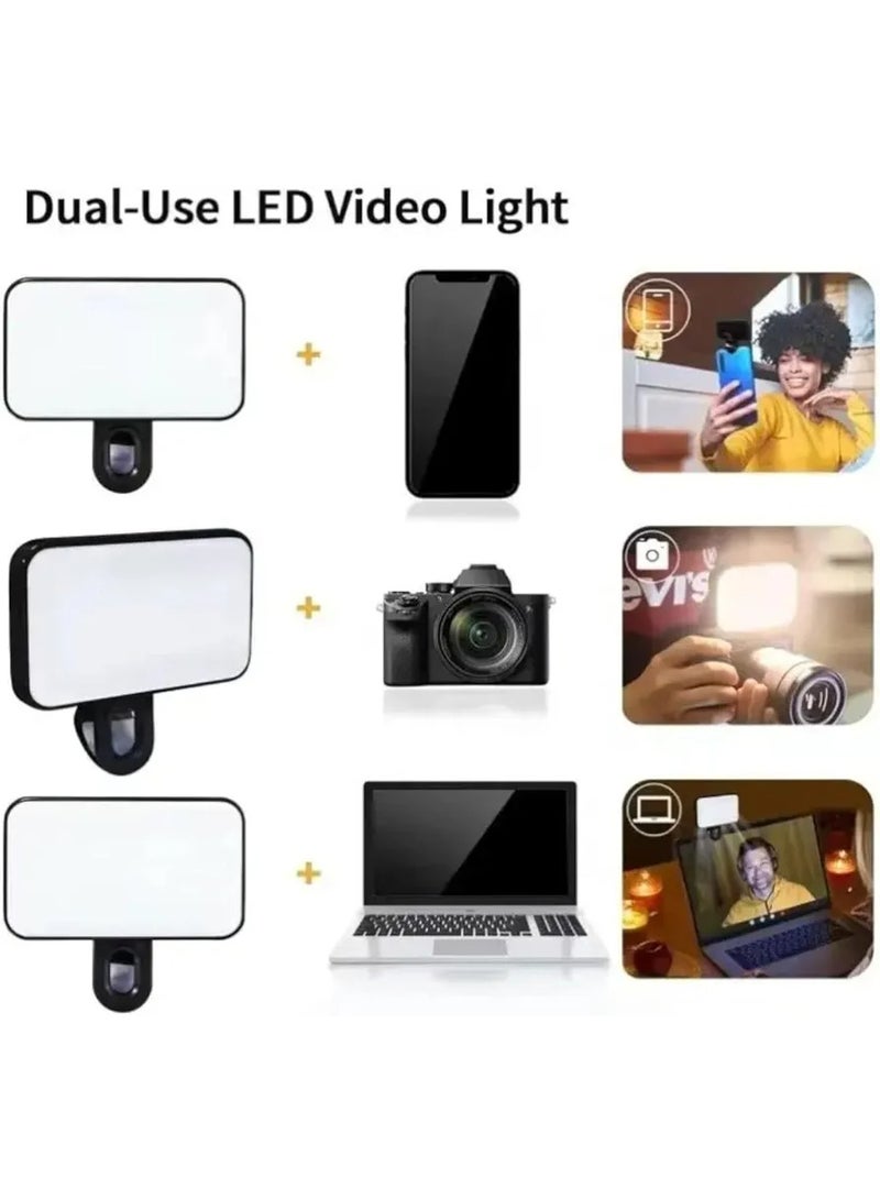 رينج لايت ، ضوء سيلفي LED للهاتف مع 3 أوضاع إضاءة، ضوء حلقي محمول للصور الشخصية، والمكياج، وتيك توك، والبث المباشر، ومؤتمر زووم، قابل لإعادة الشحن للهاتف، والآيباد، والكاميرا، والكمبيوتر المحمول - Image 2