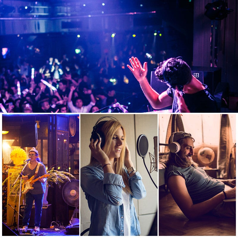 Kubite Headphone 50mm Driver: Solid Bass Response Ultra-Clear Treble - Adjustable Headband Soft Sponge Earmuffs ABS Material Monitor Headphone for Musicians Sound Engineers Music Lovers - Image 3