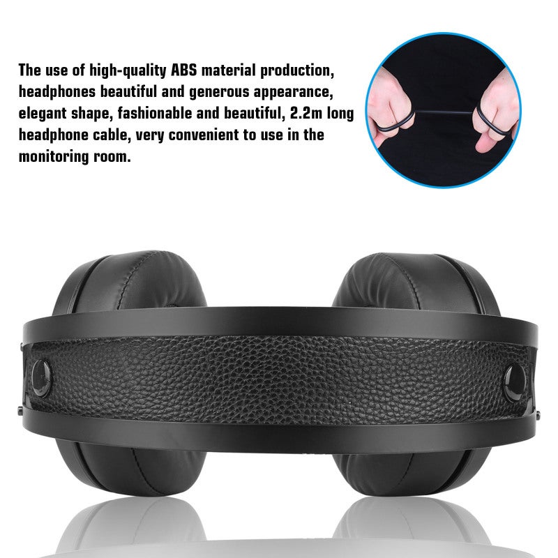 Kubite Headphone 50mm Driver: Solid Bass Response Ultra-Clear Treble - Adjustable Headband Soft Sponge Earmuffs ABS Material Monitor Headphone for Musicians Sound Engineers Music Lovers - Image 4
