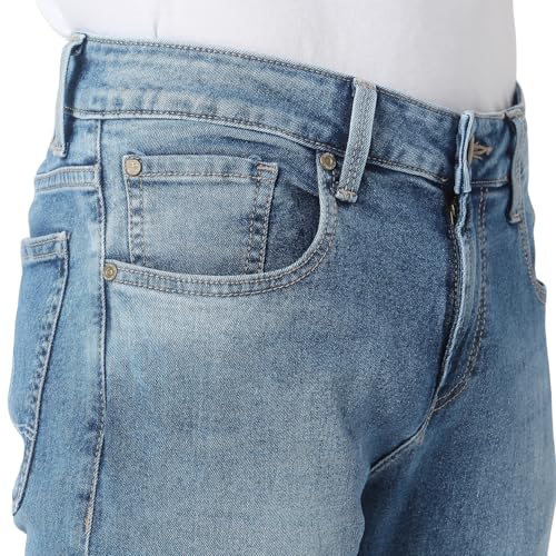 Spykar Men's Skinny Fit Low-Rise Casual Jeans Light Blue - Image 2
