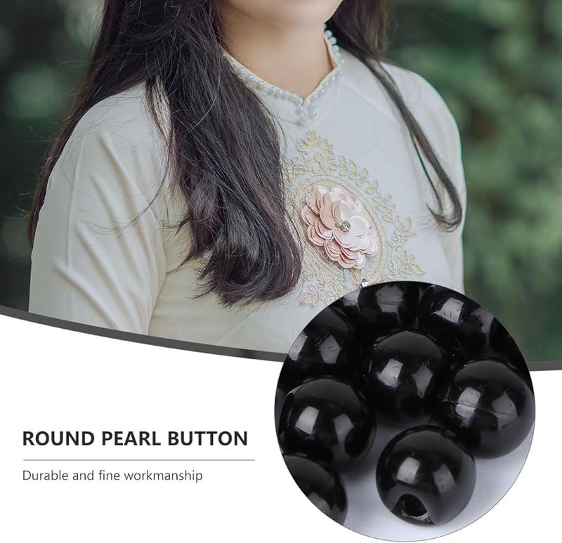 50PCS Round Pearl Buttons for Clothing Crafts Shirts Sweaters Coats Colorful Lasting Luster - Image 5