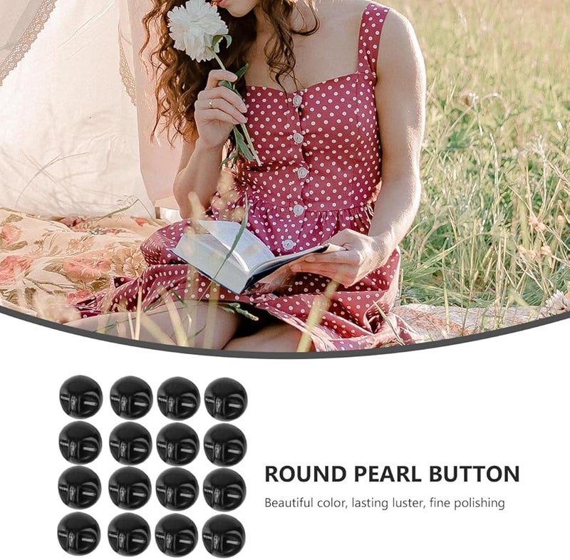 50PCS Round Pearl Buttons for Clothing Crafts Shirts Sweaters Coats Colorful Lasting Luster - Image 4