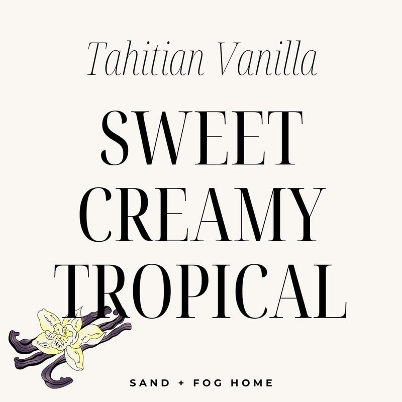 Sand + Fog Scented Candles for Home Jar Candles Tahitian Vanilla 12 Oz Black - Image 4