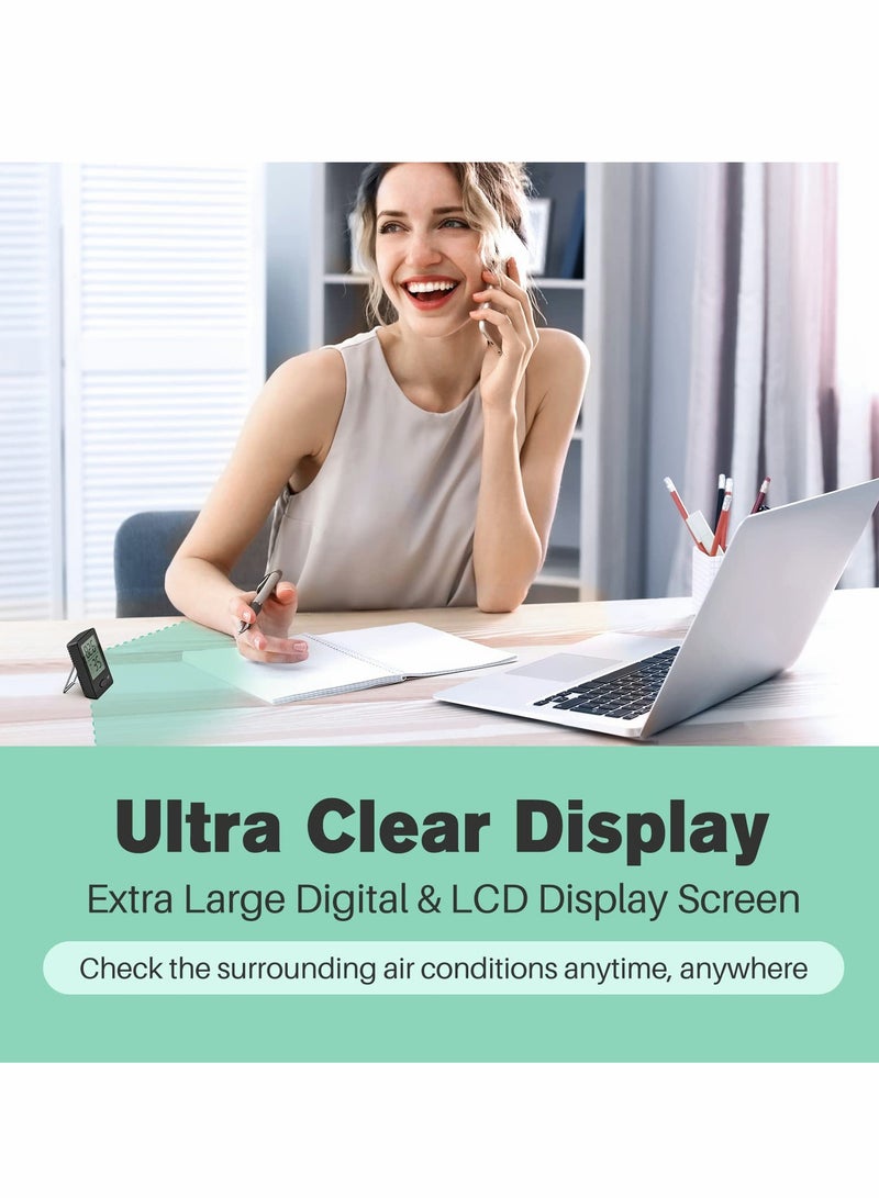 SYOSI Digital Thermometer Hygrometer, Indoor Humidity Meter, Home Temperature Thermometers Sensor Gauge, Temp Monitor Humidistat for Baby Room, Outside, Greenhouse Plant, Incubator（2-Pack） - Image 3