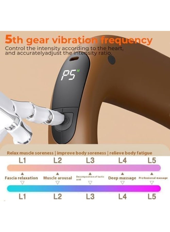 Portable Electric Fascia Ring Massager Full Body Deep Tissue Vibration Muscle Recovery Device with Adjustable Massage Modes - Image 2