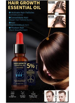 lansiyi Hair Growth Essential Oil ，5% Minoxidil and Biotin with Natural Herbal Extract for Women Men Hair Regrowth Hair Loss Hair Thinning Treatment 20ml  - Image 4