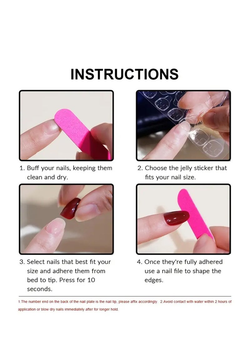 24-Piece Short Square Press-on Toenails:Acrylic Fake Nails ,toe fake nails for Seamless Fit