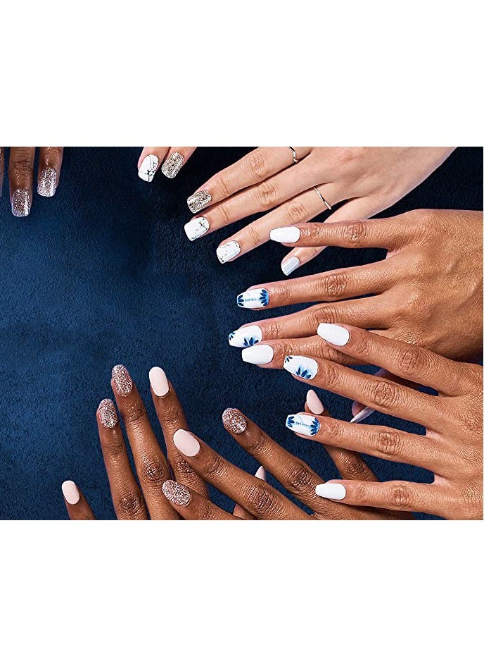 24-Piece Short Square Press-on Toenails:Acrylic Fake Nails ,toe fake nails for Seamless Fit