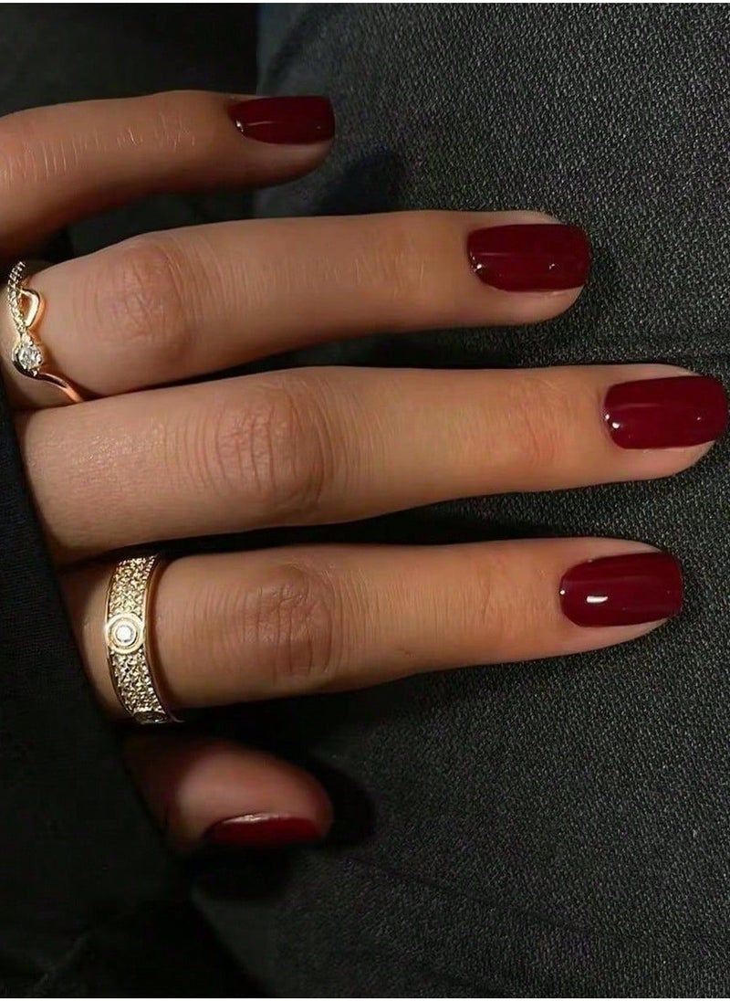 24-Piece Short Square Press-on Toenails:Acrylic Fake Nails ,toe fake nails for Seamless Fit