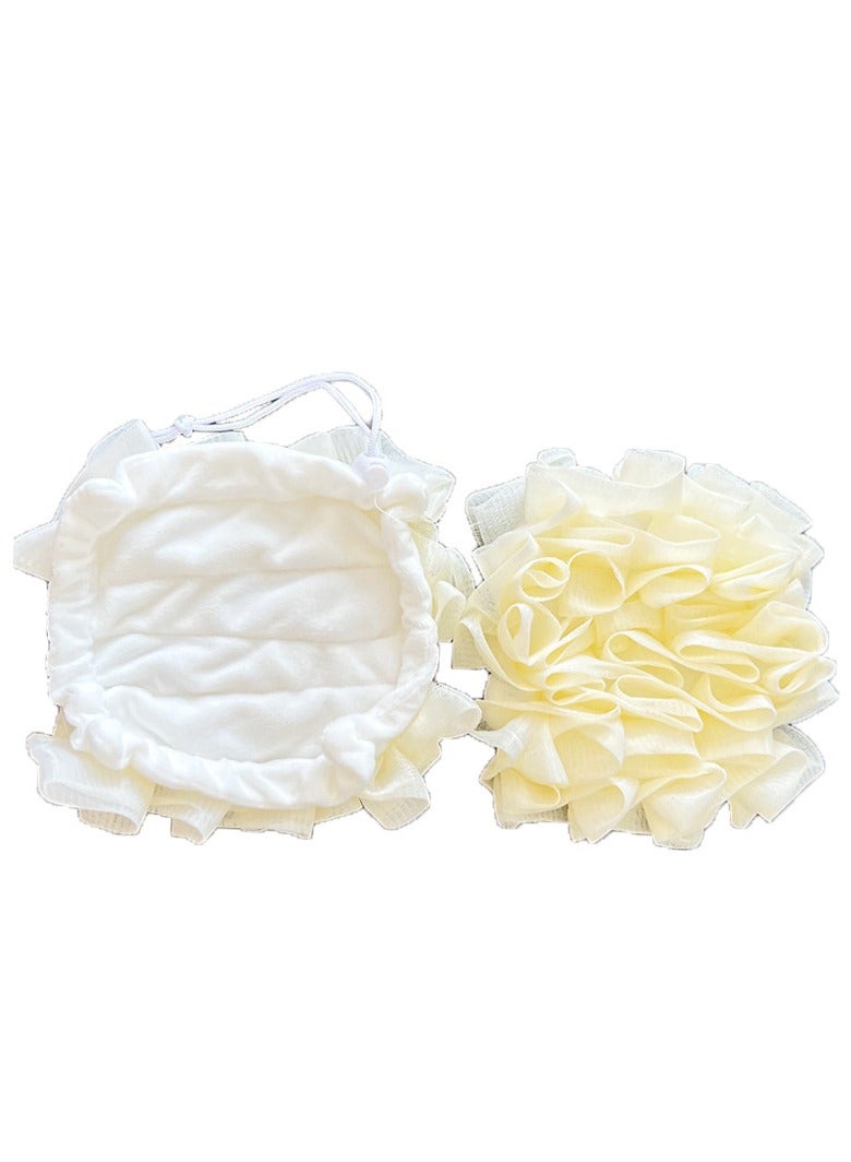 2-in-1 Soap Pouch Exfoliating Bath Ball with Elastic Pocket | Hanging Design for Drying | Works with Soap & Body Wash  - Image 1