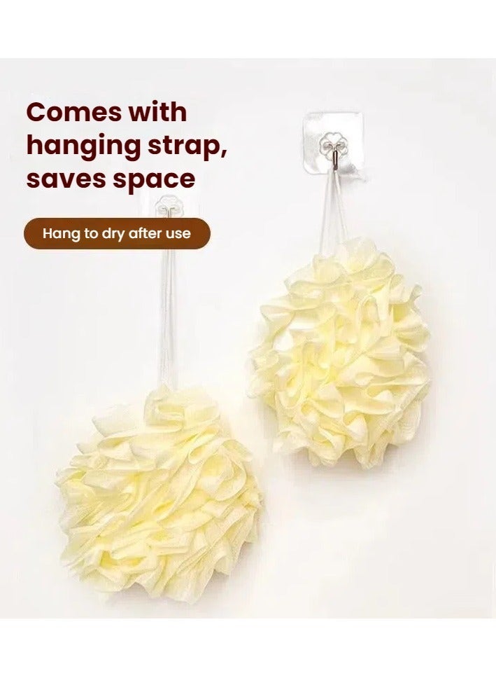 2-in-1 Bath Ball & Soap Pouch | Wraps Soap Securely to Prevent Slip & Saves Usage, Exfoliates and Produces Rich Lather | Elastic Pocket Compatible with Body Wash, Hanging Design for Quick Drying and Mold Prevention - Image 5