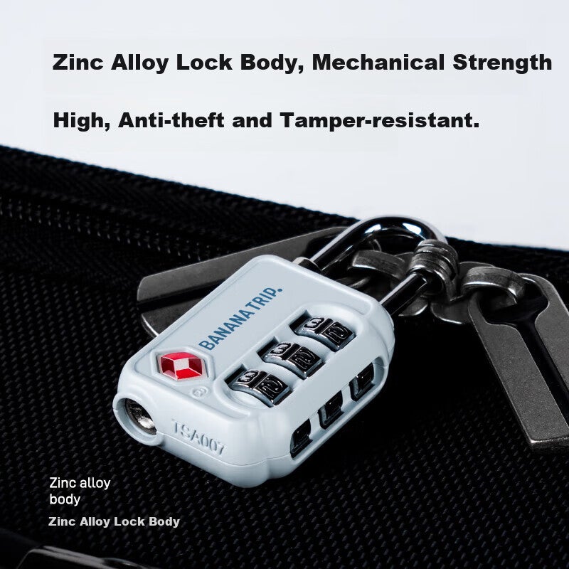JD Jing Zao BANANA TRIP Travel TSA Combination Lock Three-Key Luggage Lock Cabinet Backpack Suitcase Password Lock Dark Blue - Image 3