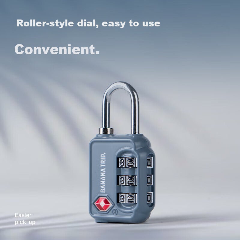 JD Jing Zao BANANA TRIP Travel TSA Combination Lock Three-Key Luggage Lock Cabinet Backpack Suitcase Password Lock Dark Blue - Image 5