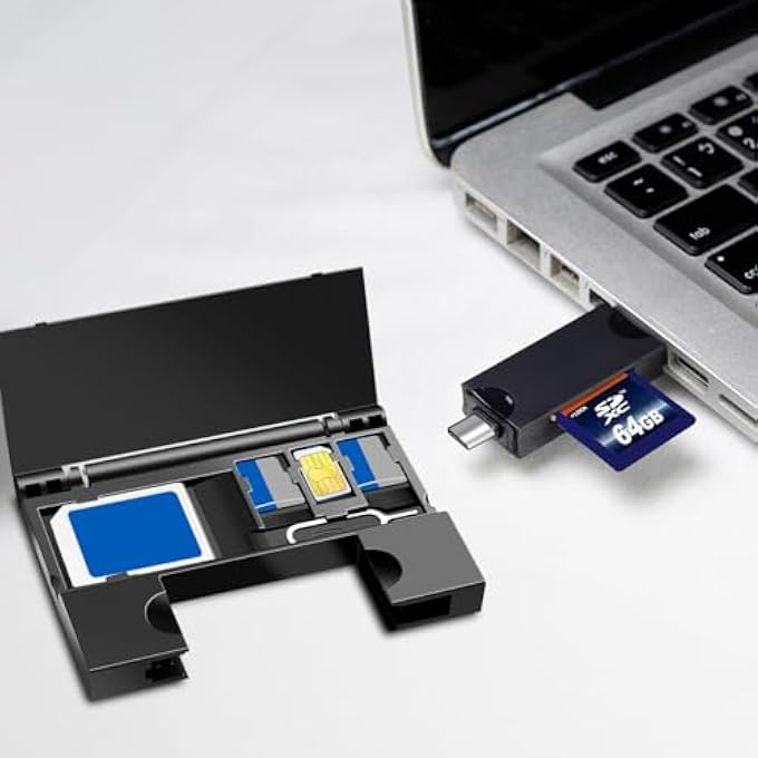 Logilink USB 3.2 (GEN1) CARD READER FOR SD & MICROSD CARDS WITH CARD STORAGE, USB-A AND USB-C - Image 3