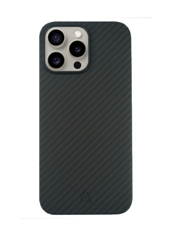 A-CASE its My Case iPhone 16 Pro Case, KAVAR series phone case Compatible with Magnetic, Slim & Light weight Aramid Fiber Made case With Raised Camera Protection - Black/Grey