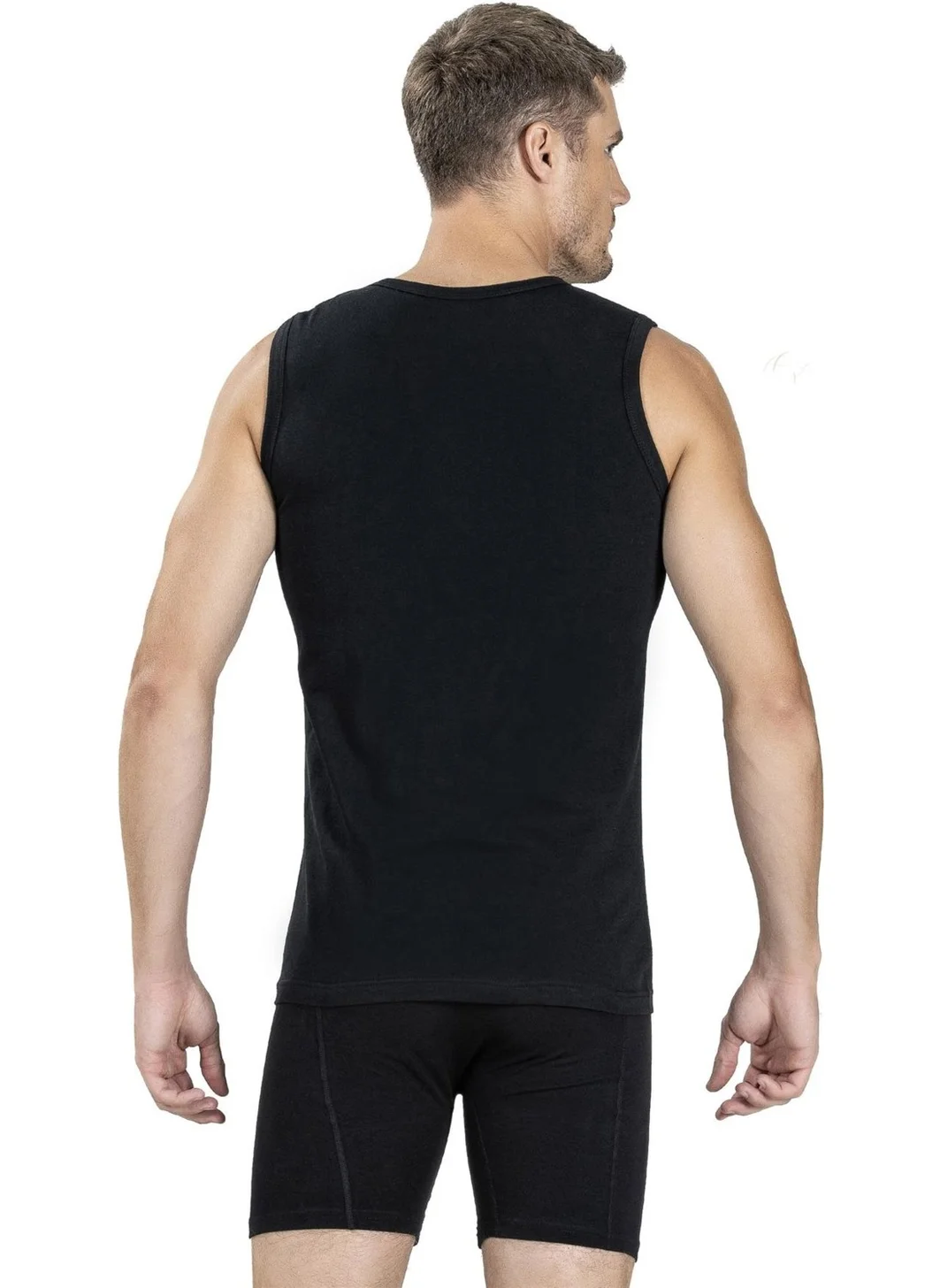 جيبر Men's V Neck Zero Sleeve Cotton Undershirt 115 - 12 Pieces
