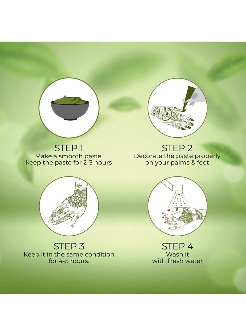 Amina Henna Herbal Mehndi Natural Henna Powder For Skin, Hand, Feet and Hair, Green (500 g) - Image 3