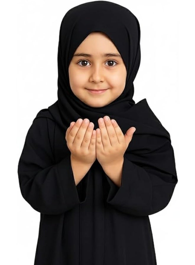 kids Girls Islamic Full‑Cover Abaya & Hijab – Dubai Style Long‑Sleeve - Image 2
