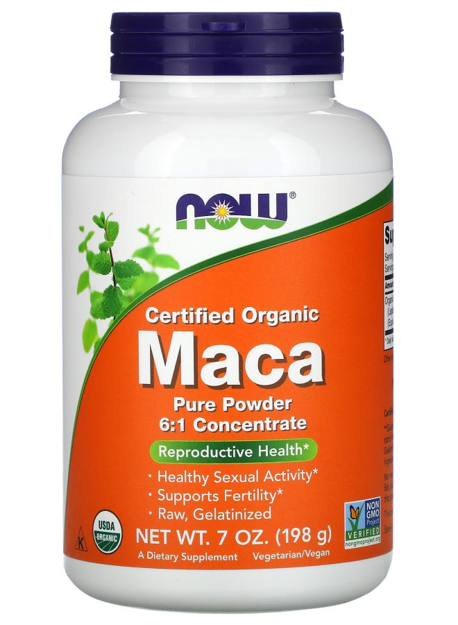 now Certified Organic Maca Pure Powder 7 oz (198 g)