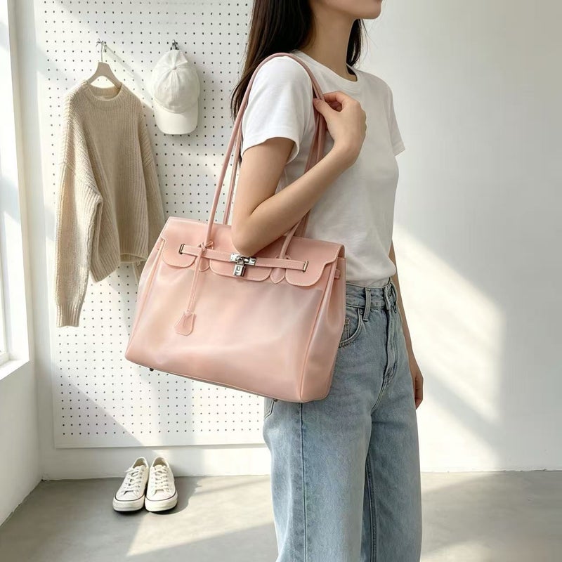 TPU Jelly Tote Bag for Women, Large Capacity Summer Commuter Handbag - Image 3