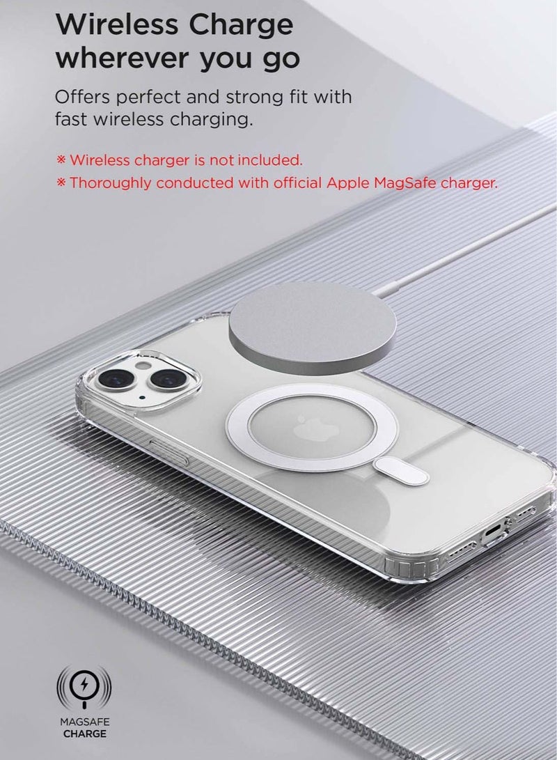 VRS Design Crystal Mixx Magnetic iPhone 14 Magsafe Case Cover with Tempered Glass Screen Protector & Camera Lens Protector - Clear  - Image 3