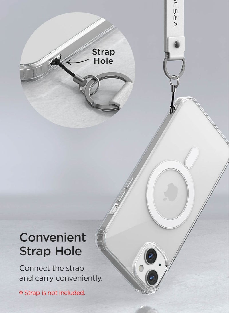 VRS Design Crystal Mixx Magnetic iPhone 14 Magsafe Case Cover with Tempered Glass Screen Protector & Camera Lens Protector - Clear  - Image 4