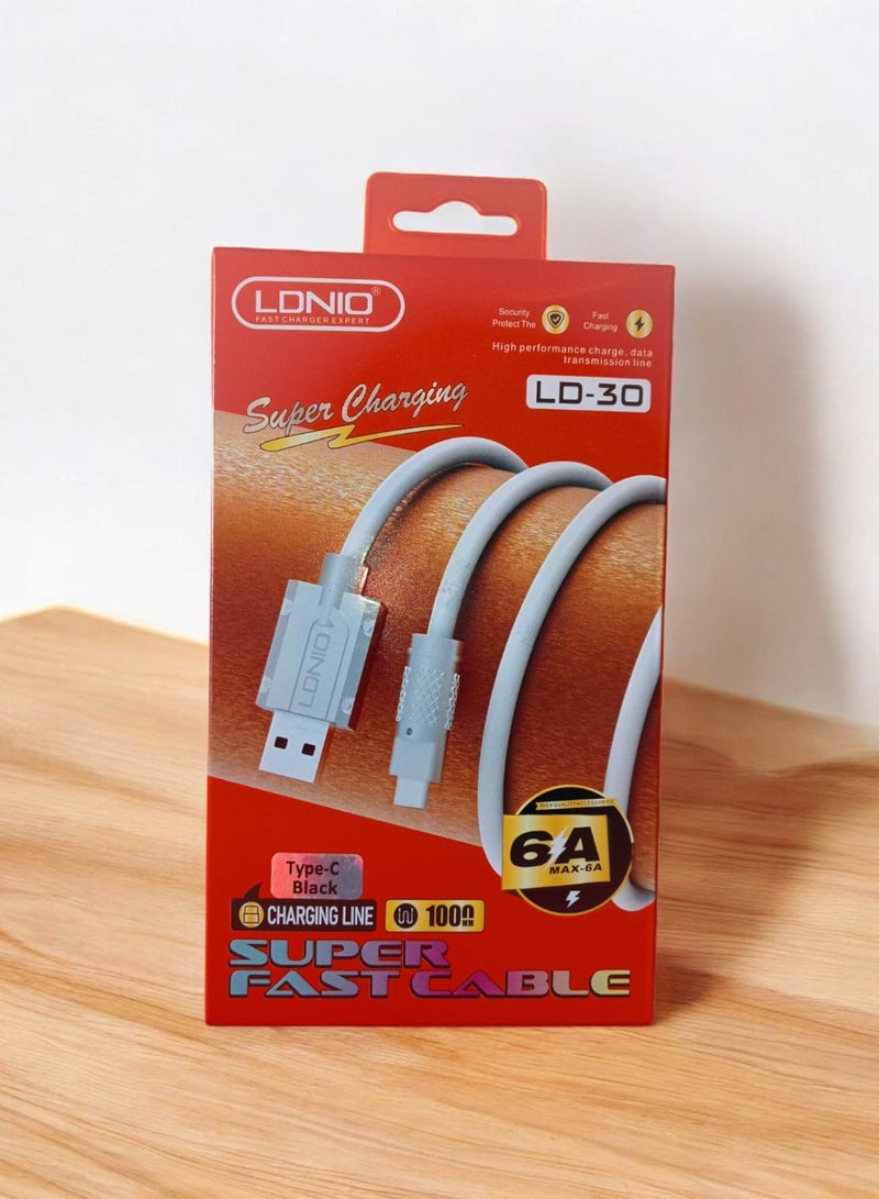 LDNIO Ultra Fast Charging 6A High Quality Type-C Cable - Image 4