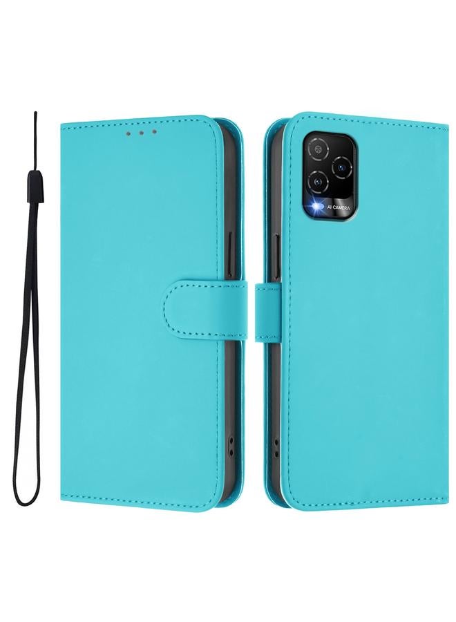 Zaboon Case For BLU View 5 Pro Skin Feel Solid Color Leather Phone Case with Lanyard - Image 2