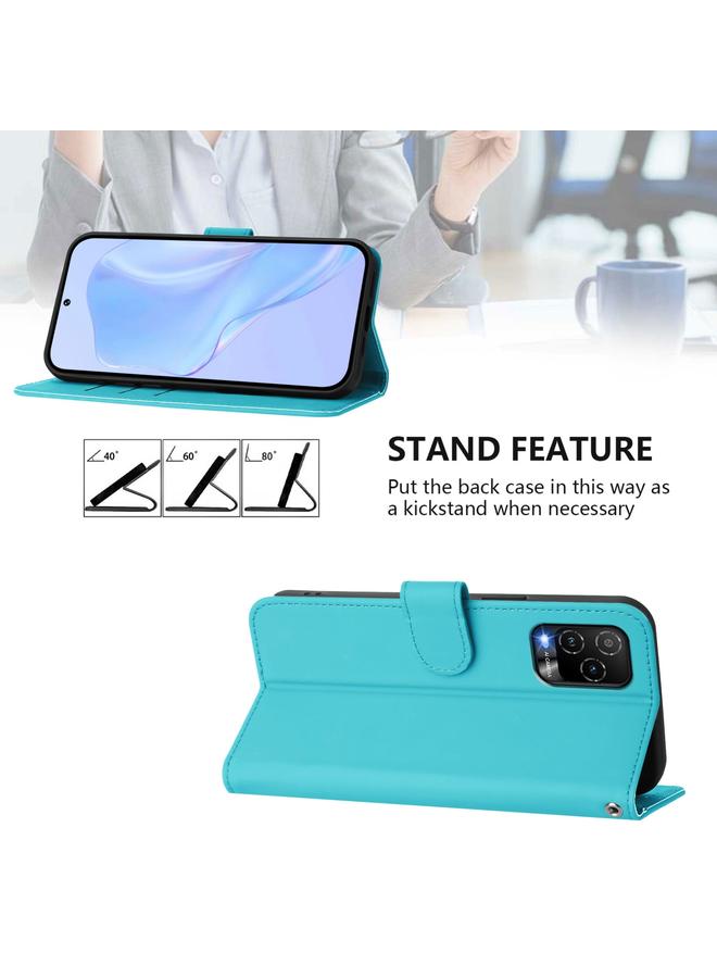 Zaboon Case For BLU View 5 Pro Skin Feel Solid Color Leather Phone Case with Lanyard - Image 3