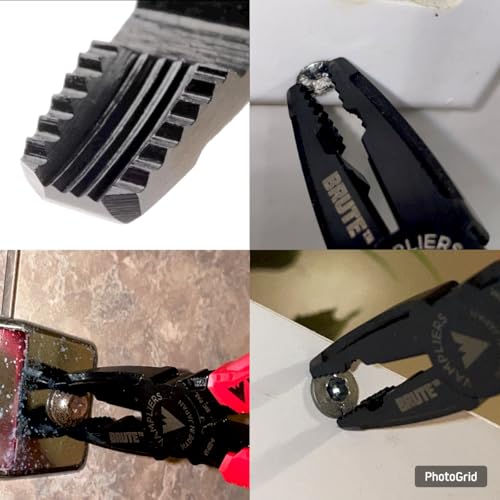 VAMPLIERS BRUTE 6.25" Stripped Screw Extractor Pliers. Made in Japan. Black Oxide Finish. Multipurpose Screw Removal Tool for Damaged/Stuck Screws & Fasteners. - Image 2