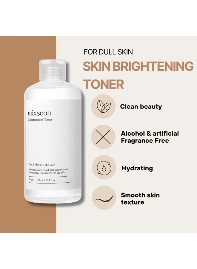mixsoon Galactomyces Toner for Hydration, Smoother and Brighter-Looking Skin, 300 ml - Image 2