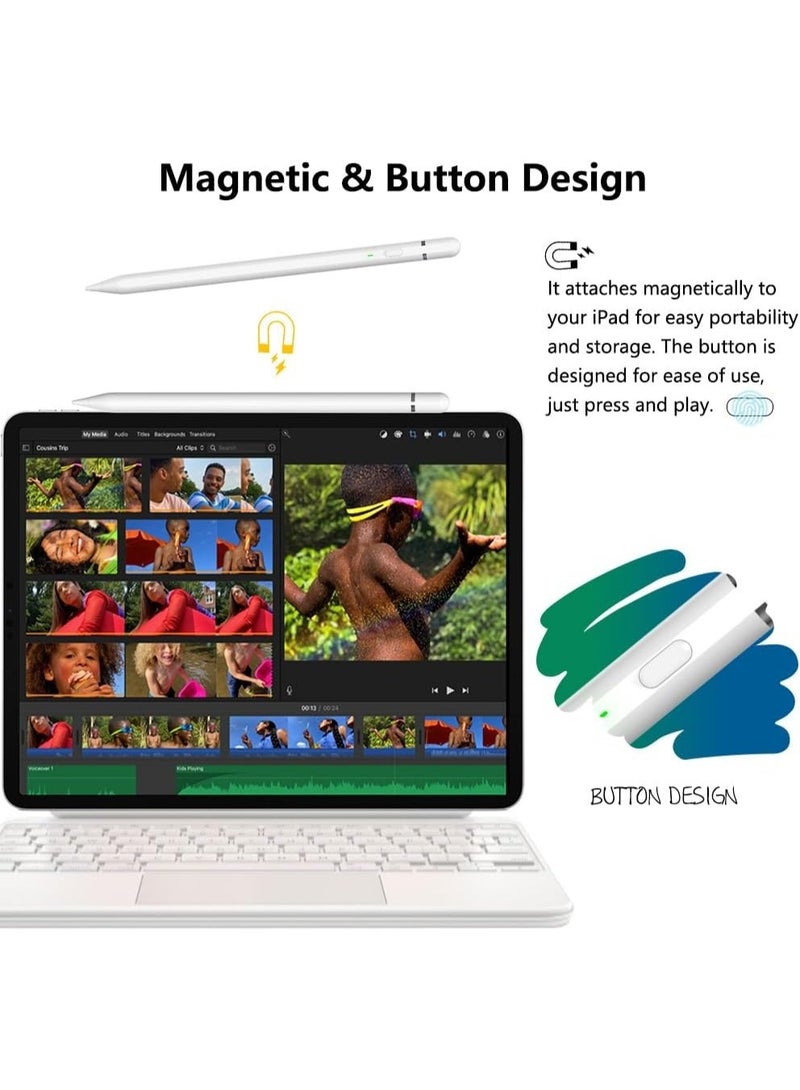 قلم رصاص للجيل الأول من جهاز iPad USB C ، قلم Stylus لجهاز iPad مع شحن 10X USB-C ، استشعار الميل ورفض النخيل ، قلم رصاص لجهاز iPad 6-10th ، جهاز iPad Air 3-5th ، جهاز iPad Mini 5/6th ، جهاز iPad Pro 11 "/12" (2018-2023) - Image 3