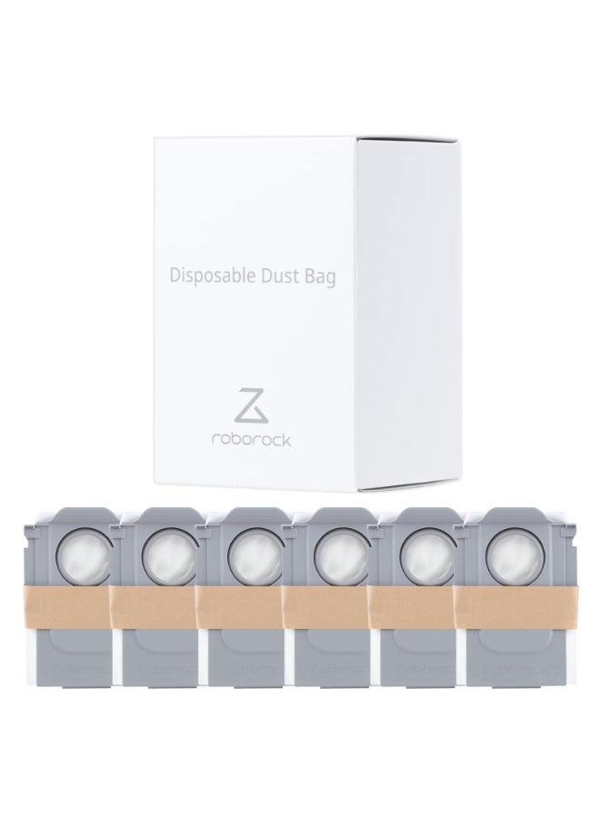 Roborock Original Disposable Dust Bags for Qrevo 5AE/Qrevo C Pro/S8 MaxV Ultra/Qrevo S/Saros 10/Q10 VF/Q10 VF+/Q7 TF/Q7 TF+/QR 798/Qrevo Curv/Qrevo Curv 2 Pro/Qrevo L Pro, 6 Pcaks - Image 1