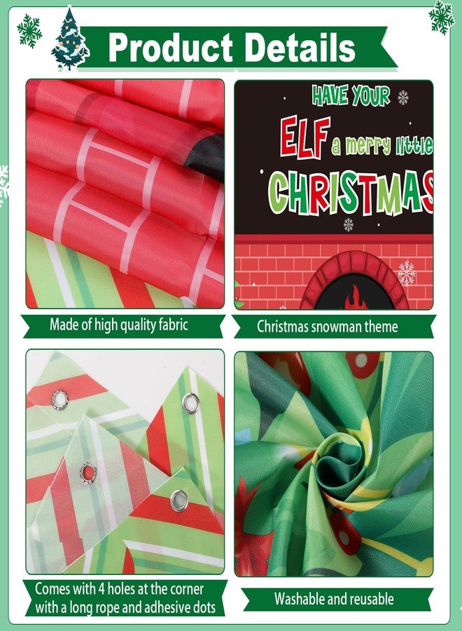 Mindsoft 31 Pcs Christmas Elf Bulletin Board Decorations Banner Backdrop 47 x 80 Inch Large Christmas Elf Backdrop Xmas Photo Background with Elves Cutouts for Winter Holiday Party Supplies - Image 3