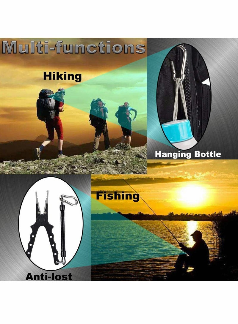 KASTWAVE Carabiner Clip, Heavy DutCarabiner Clip, Heavy Duty Snap Hook 304 Steel Spring Clip Keychain, Holds Up to 154lb/70kg (Max) for outdoor activity,camping, fishing, hiking, traveling, keychain etcy Snap - Image 5