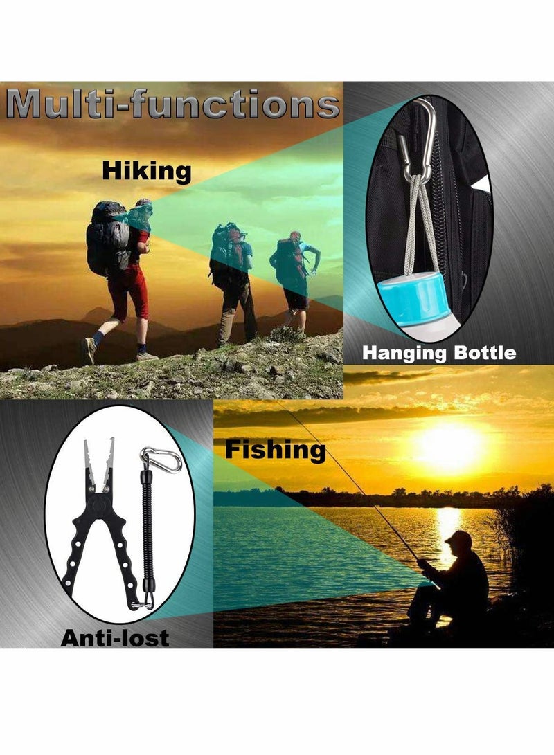 KASTWAVE Carabiner Clip, Heavy DutCarabiner Clip, Heavy Duty Snap Hook 304 Steel Spring Clip Keychain, Holds Up to 154lb/70kg (Max) for outdoor activity,camping, fishing, hiking, traveling, keychain etcy Snap - Image 4