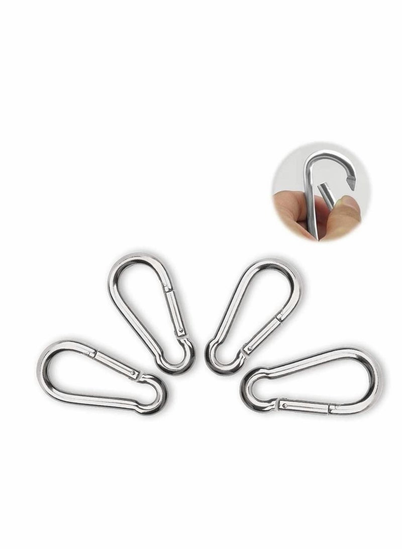 KASTWAVE Carabiner Clip, Heavy DutCarabiner Clip, Heavy Duty Snap Hook 304 Steel Spring Clip Keychain, Holds Up to 154lb/70kg (Max) for outdoor activity,camping, fishing, hiking, traveling, keychain etcy Snap - Image 2