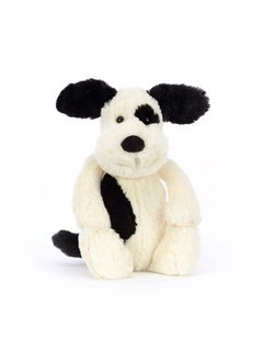 Jellycat Bashful Black And Cream Puppy Stuffed Animal Medium 12 Inches  - Image 2