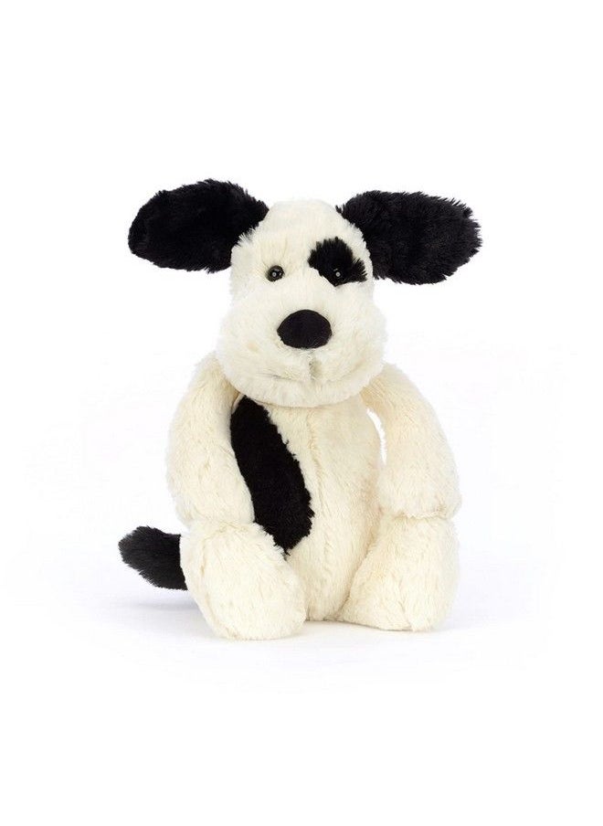 Jellycat Bashful Black And Cream Puppy Stuffed Animal Medium 12 Inches  - Image 2