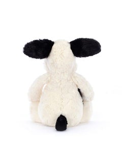 Jellycat Bashful Black And Cream Puppy Stuffed Animal Medium 12 Inches  - Image 5
