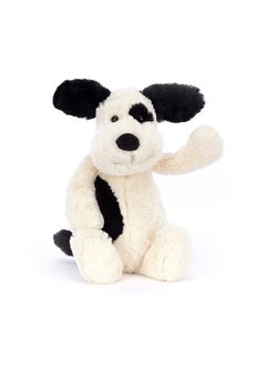 Jellycat Bashful Black And Cream Puppy Stuffed Animal Medium 12 Inches  - Image 3