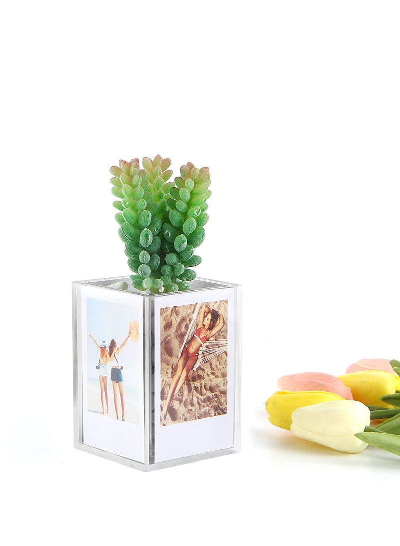 Generic Mini Photo Frames for Fujifilm Instax Mini 11 9 8 8+ 70 7S 90 25 Polaroid Lomography Mini 3-inch Film Clear Acrylic Box/Vase/Pen Holder/Makeup Organizer/Desk Organizer  - Image 2