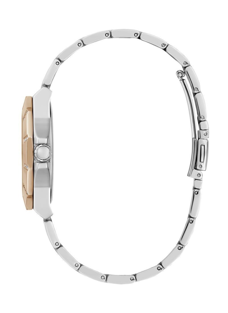 GUESS ساعة متعددة الوظائف للنساء من غس بلون ذهبي وردي مزدوج - GW0616L3  - Image 3