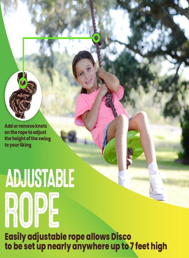 Swurfer Disco Tree Swing - Swing Sets for Backyard, Outdoor Swing, Swingset Outdoor for Kids, Easy Installation, Heavy Duty, Adjustable Climbing Rope, Weather Resistant, Up to 200lbs, Ages 6 and Up - Image 3