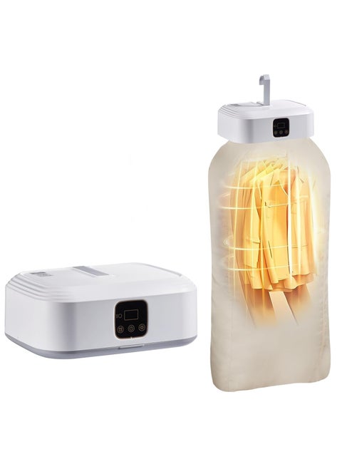 Electric Clothes Dryer Heat Pump Dryers 2H Quickly Drying 600W Energy-Efficient Timer UV Sterilization Wet Laundry Fast Drying Portable Clothes Dryer for Light Clothes