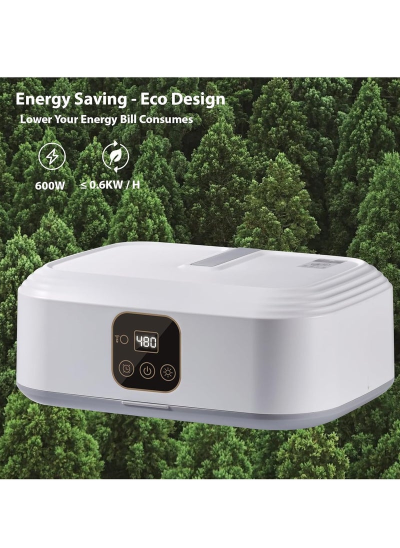 GUDOO - Electric Clothes Dryer Heat Pump Dryers 2H Quickly Drying 600W Energy-Efficient Timer UV Sterilization Wet Laundry Fast Drying Portable Clothes Dryer for Light Clothes - Image 1