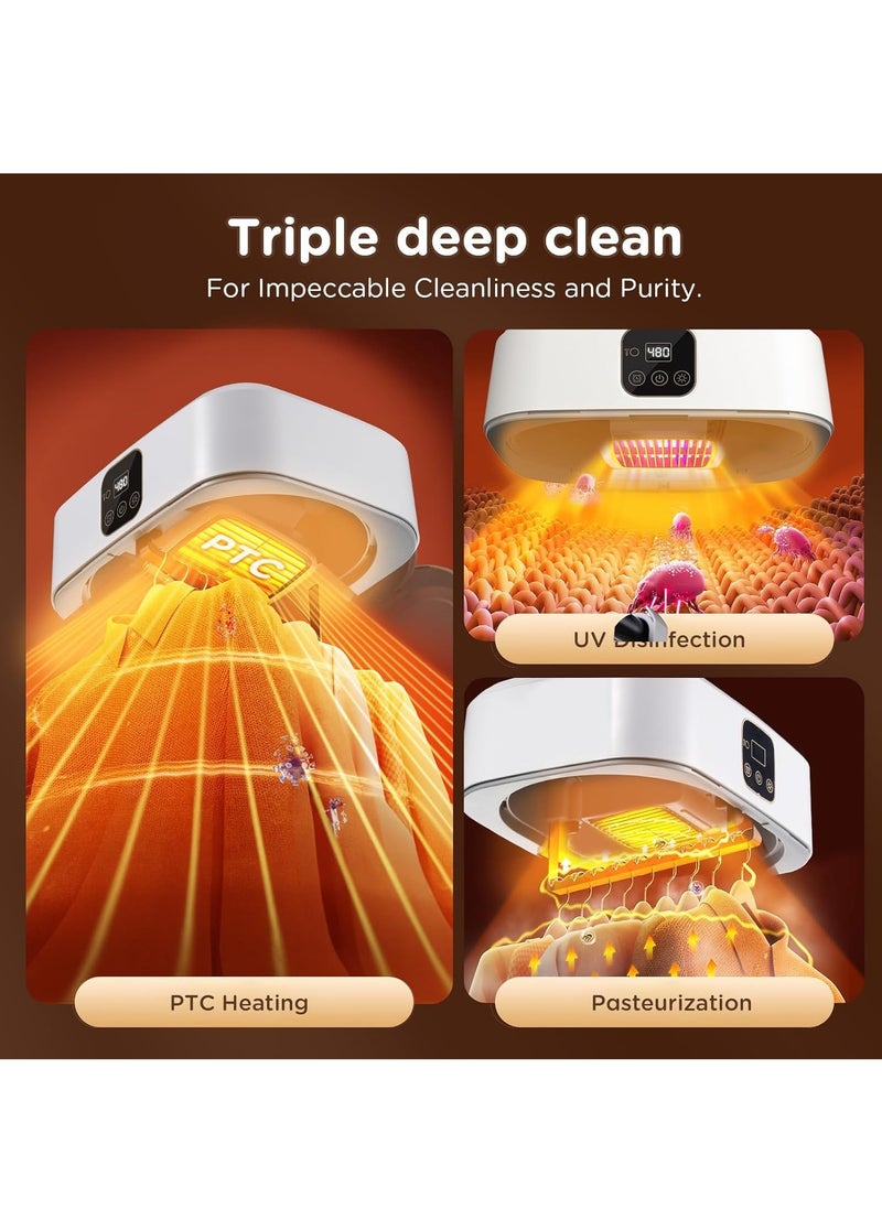 GUDOO Electric Clothes Dryer Heat Pump Dryers 2H Quickly Drying 600W Energy-Efficient Timer UV Sterilization Wet Laundry Fast Drying Portable Clothes Dryer for Light Clothes  - Image 4